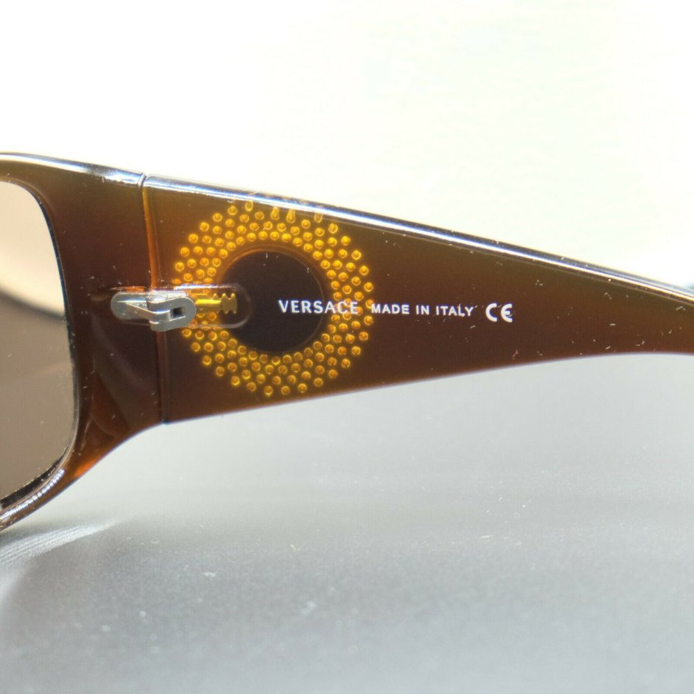 VERSACE Sunglasses 4133B 724 73 Brown Frame Lens Made in Italy - Picture 10 of 10